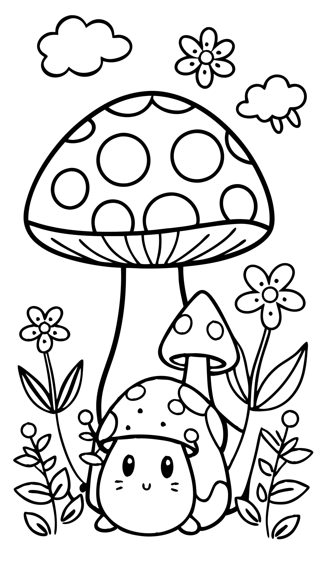 mushroom color pages